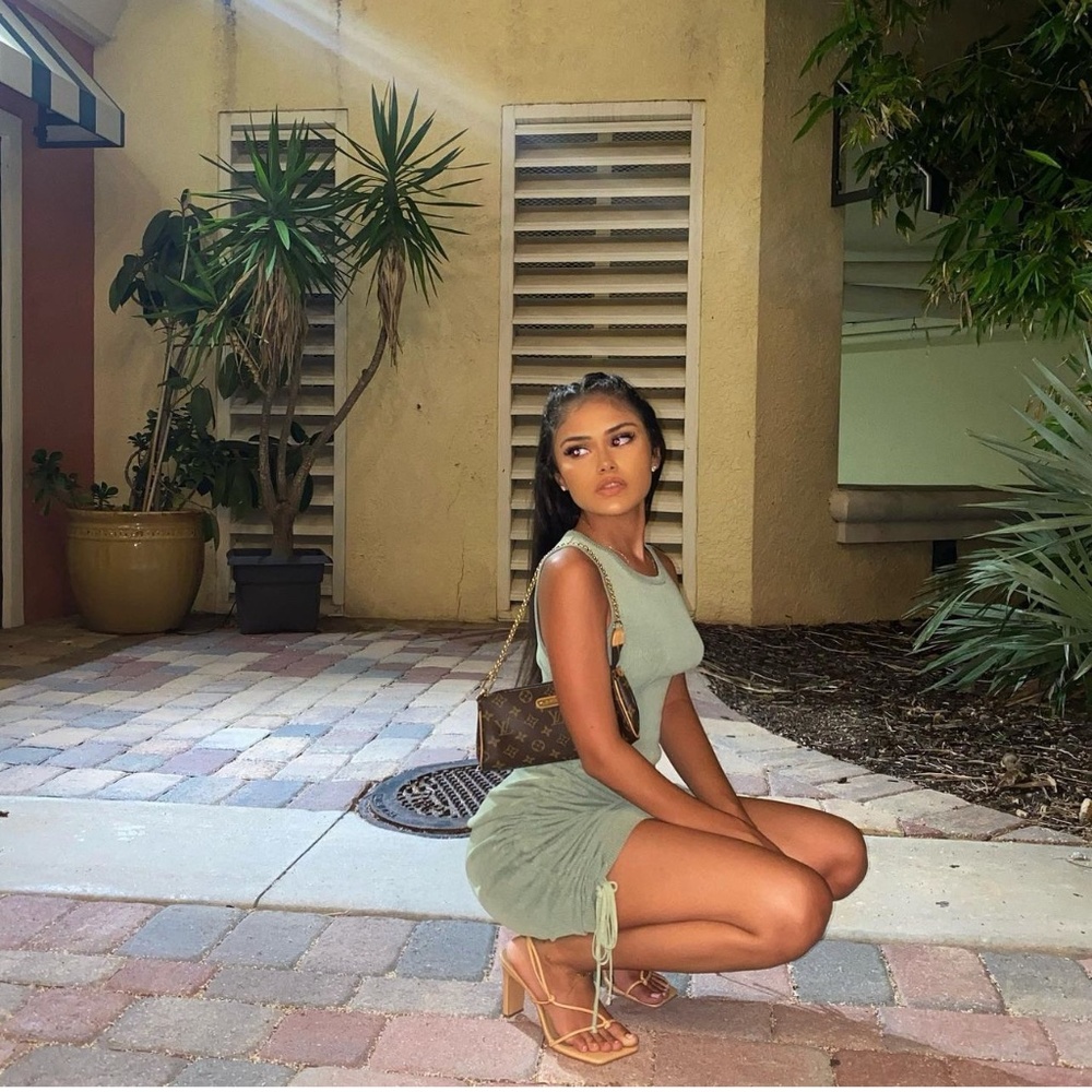 PRINCESS POLLY RUCHED TIE DRESS